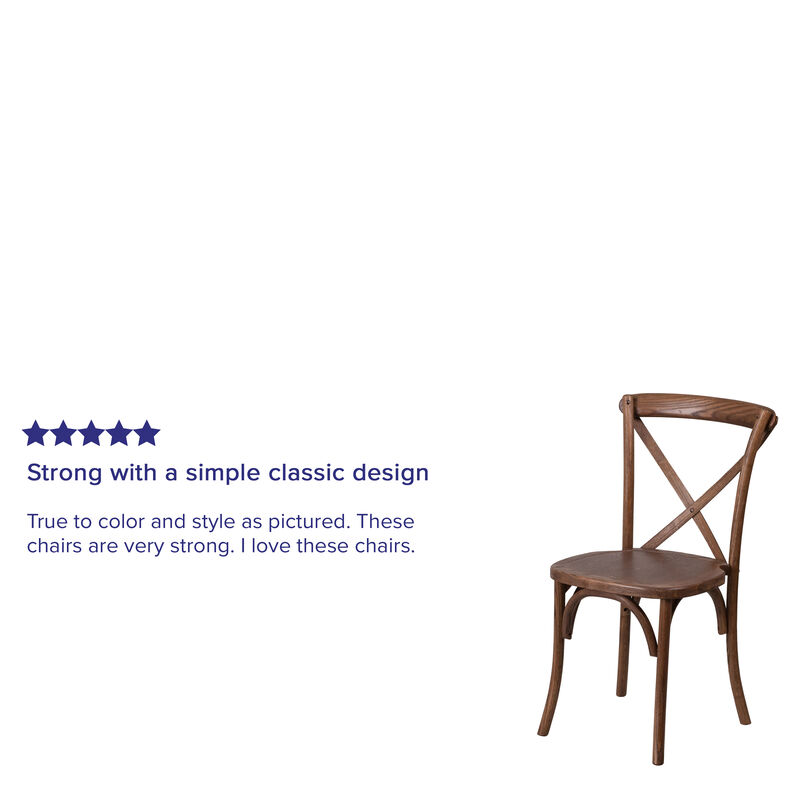 Wood Cross Back Chairs image number 3