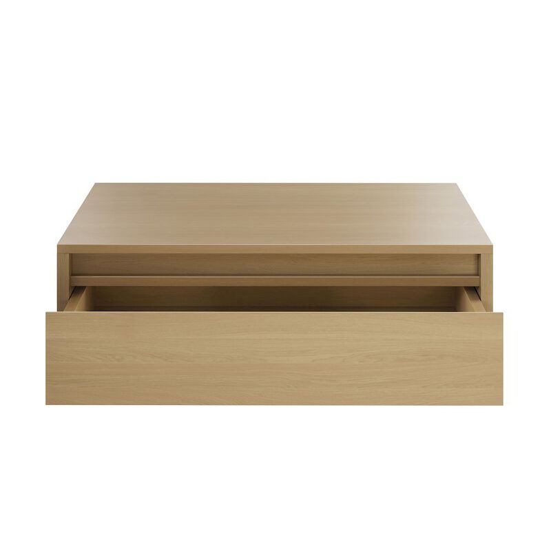 Avancer 36" Wall-Mounted Bathroom Vanity Cabinet without Top in Natural Oak image number 5