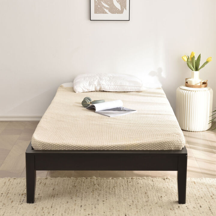 Better Home Products Stella Solid Pine Wood Platform Bed Frame