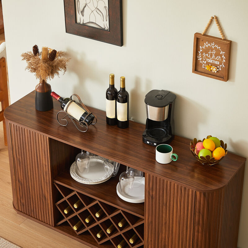 Nunzes Modern Wavy Curve Sideboard image number 3