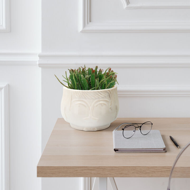 7" Grandpa Planter, White