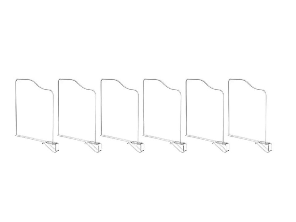 8-Pack Shelf Dividers for Closet  12-Inch Clear Plastic Closet Organizers