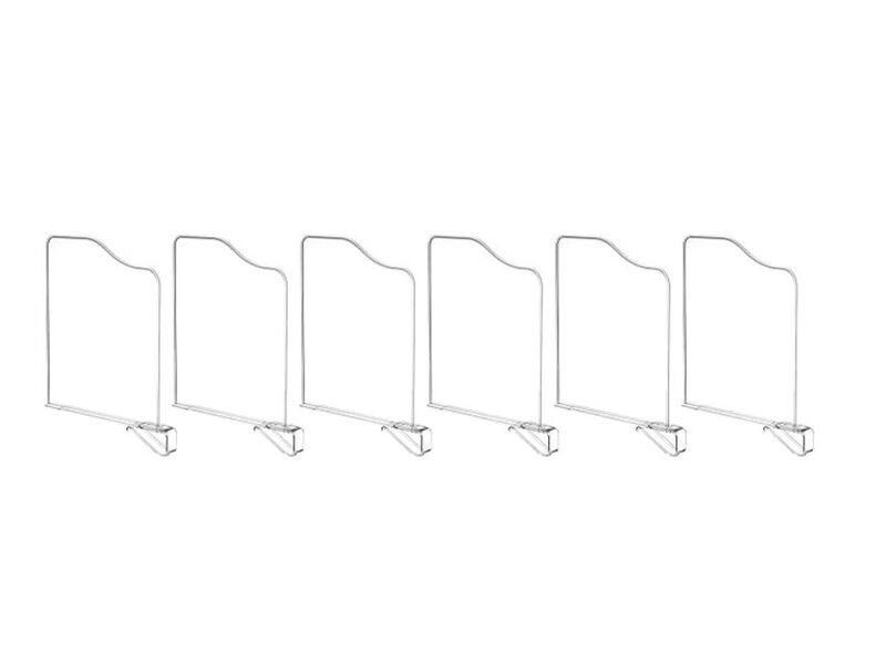 8-Pack Shelf Dividers for Closet  12-Inch Clear Plastic Closet Organizers image number 0