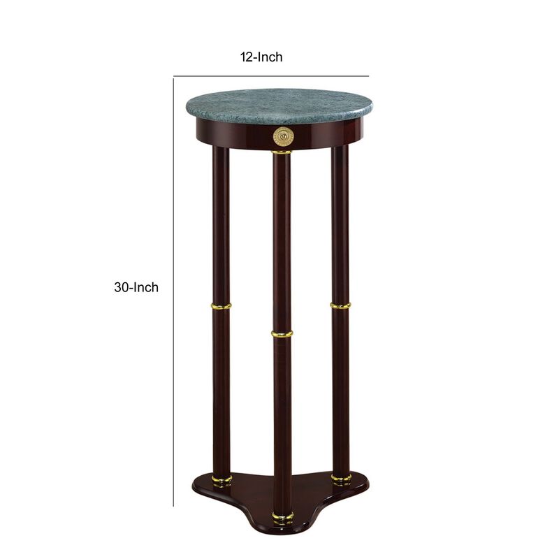 Ideally Classic Accent Table, Merlot Brown image number 5