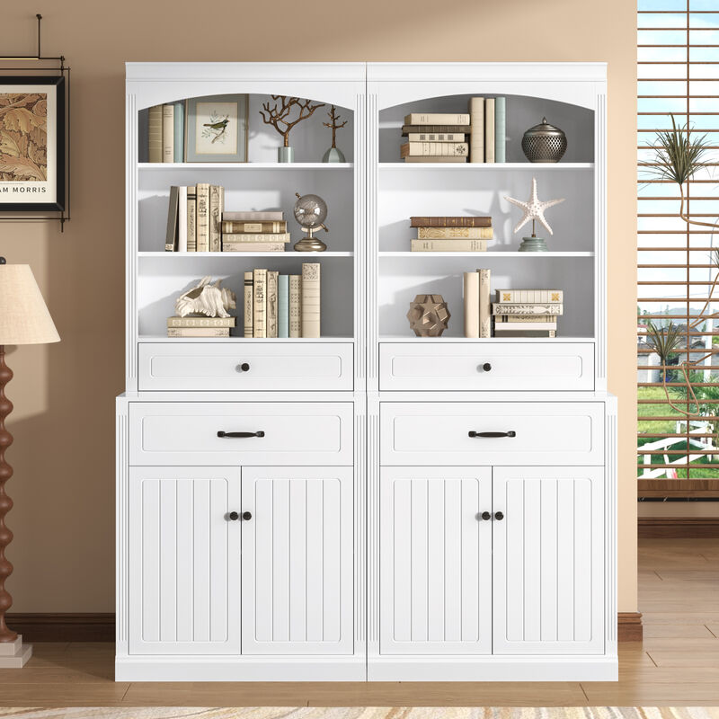 Merax Bathroom Storage Cabinet with Four Doors