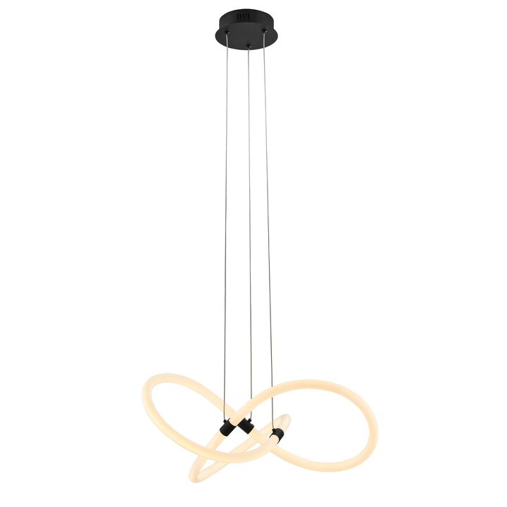 Daisy Chandelier Matte Black Silicone Integrated LED Dimmable