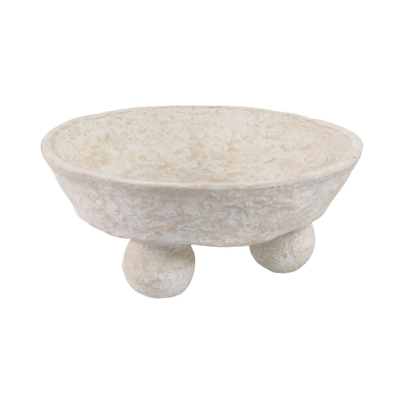 Paper Mache Knobby Footed Bowl image number 2
