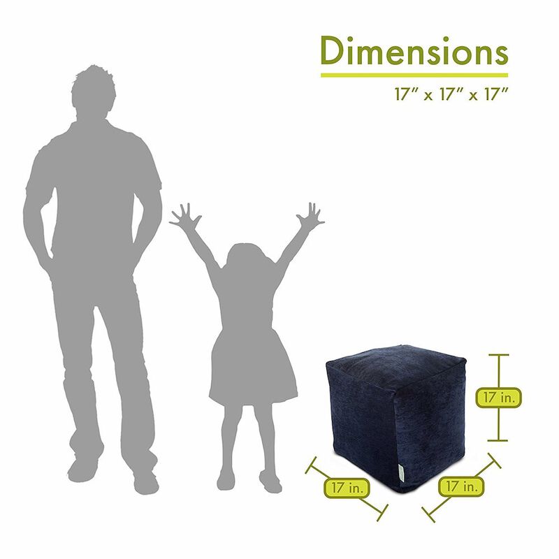 Majestic Home Goods Cube Pouf Villa Navy