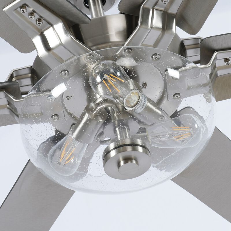 70 in. Modern Brushed Nickel DC Motor Ceiling Fan with Light and Remote