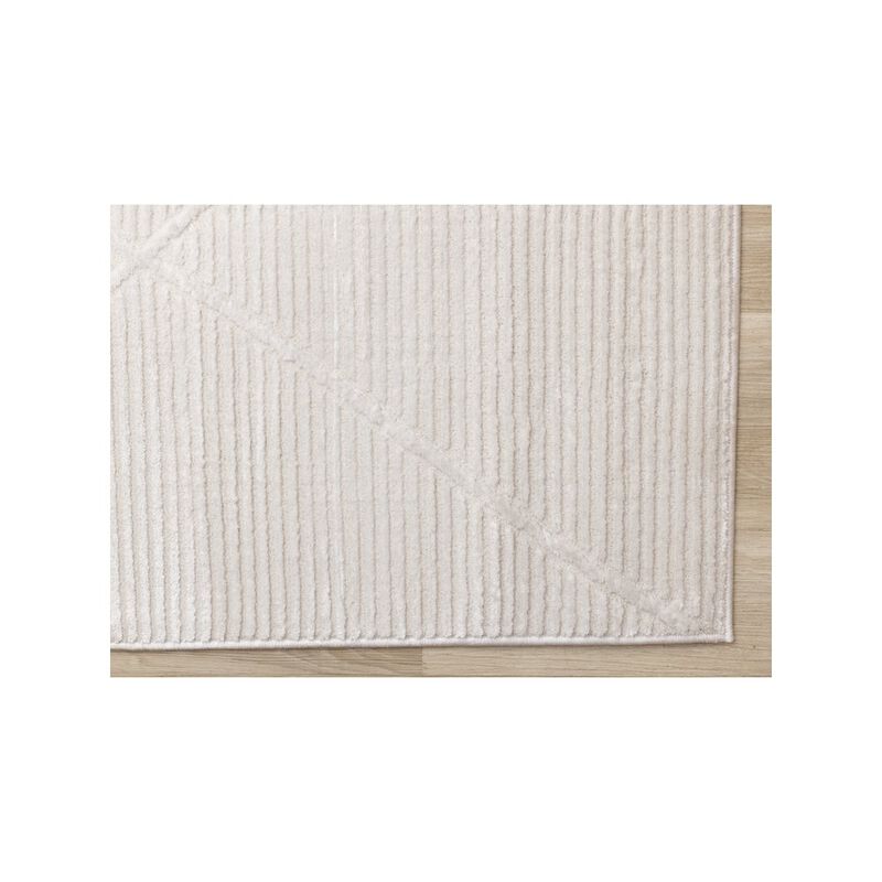 Novelle Home Logan Striped Trellis Soft Cream Area Rug, 5'3 X 7'7 image number 5