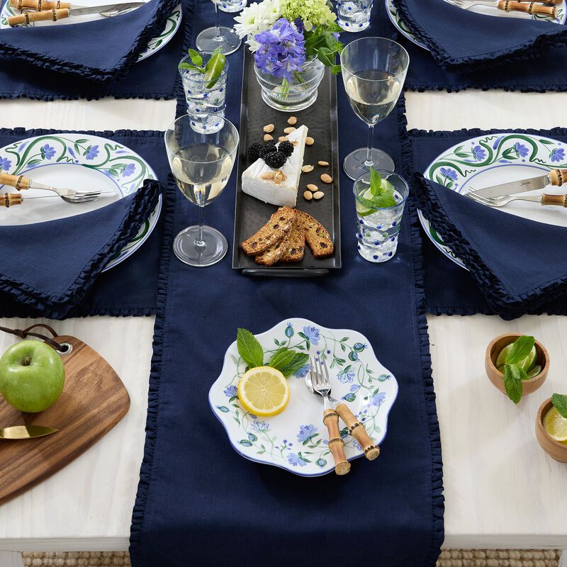 Christmas Linen Table Runner - Juliette Ruffle, Solino Home