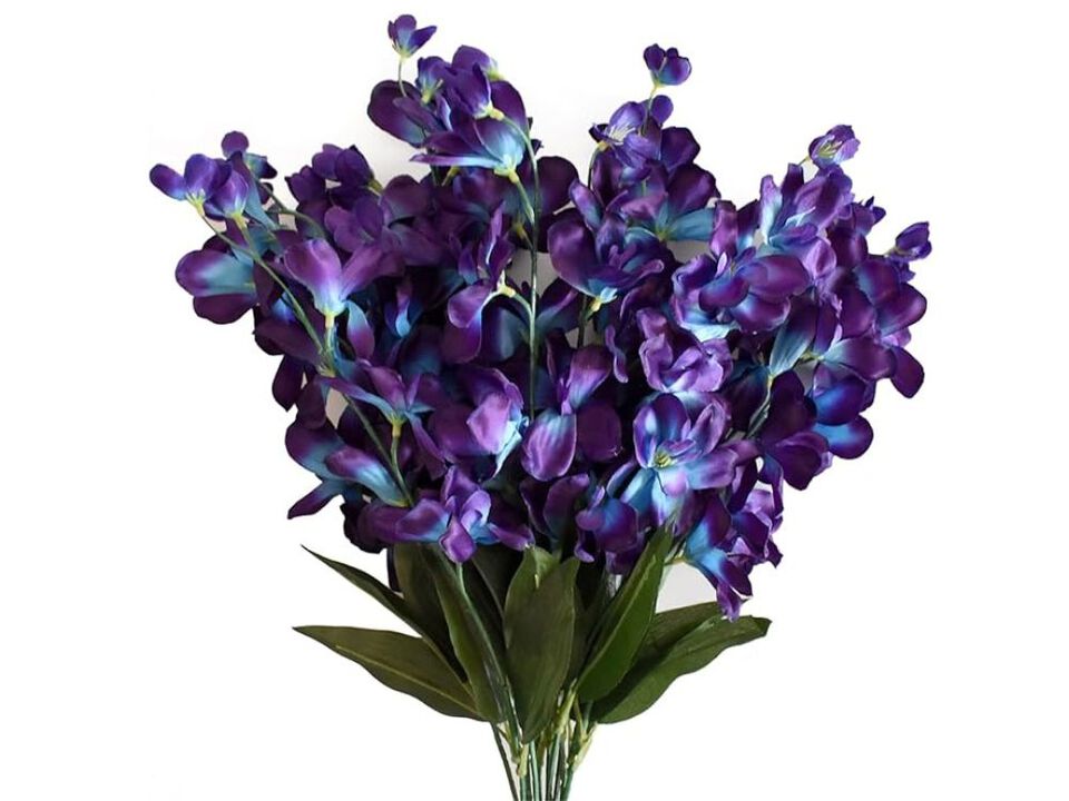 Purple Artificial Orchid Flower Stems Outdoor Wedding Centerpiece Decor