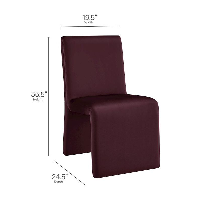 Emory Upholstered Performance Velvet Dining Side Chair image number 2
