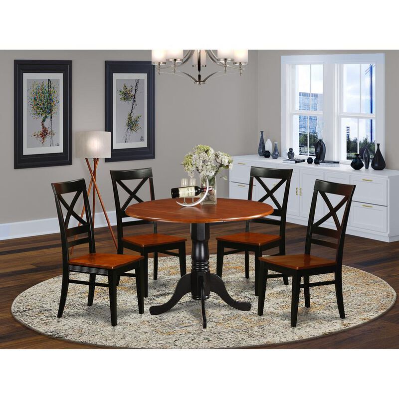 5 PC Kitchen Table set-Dining Table and 4 Wooden Kitchen Chairs