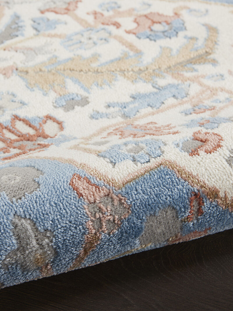 Elation ETN09 Ivory/Blue 9' x 12' Rug