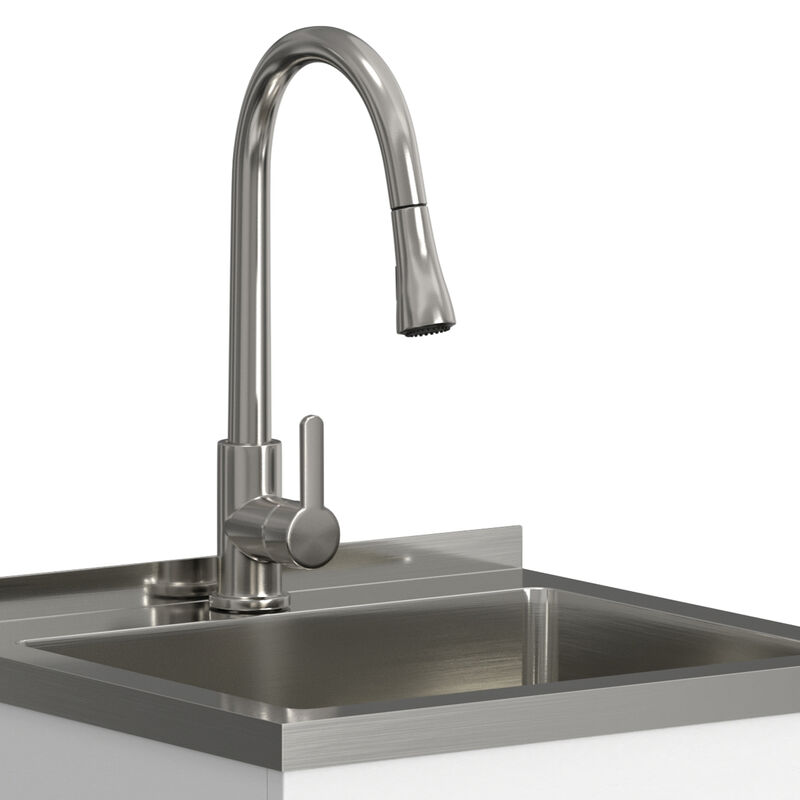 Modern Wide Shaker All-In-One 20-inch Laundry Utility Sink and Cabinet image number 7