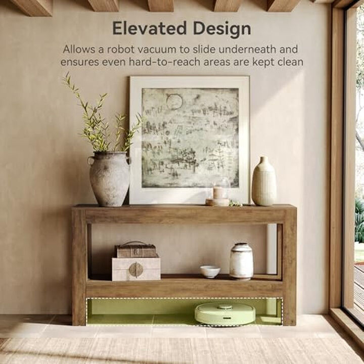 Tribesigns Farmhouse 2-Tier Wood Console Table