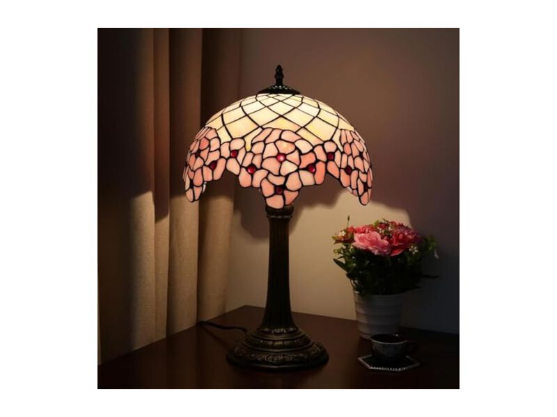 Tiffany Style Stained Glass Table Lamp For Living Room Bedroom Bedside image number 2