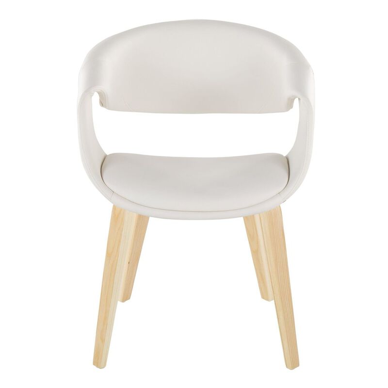 LumiSource Curvo Upholstered Chair - Set of 2