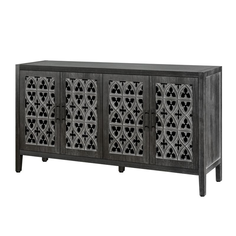 Nasbit Rustic Farmhouse Sideboard Storage Cabinet image number 8