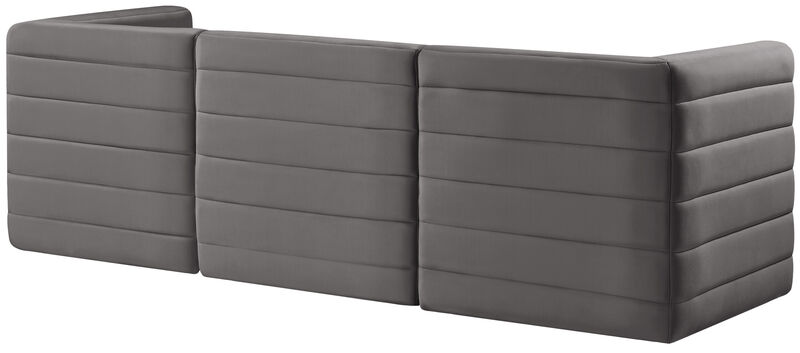Meridian Furniture Quincy Grey Velvet Modular Sofa image number 2