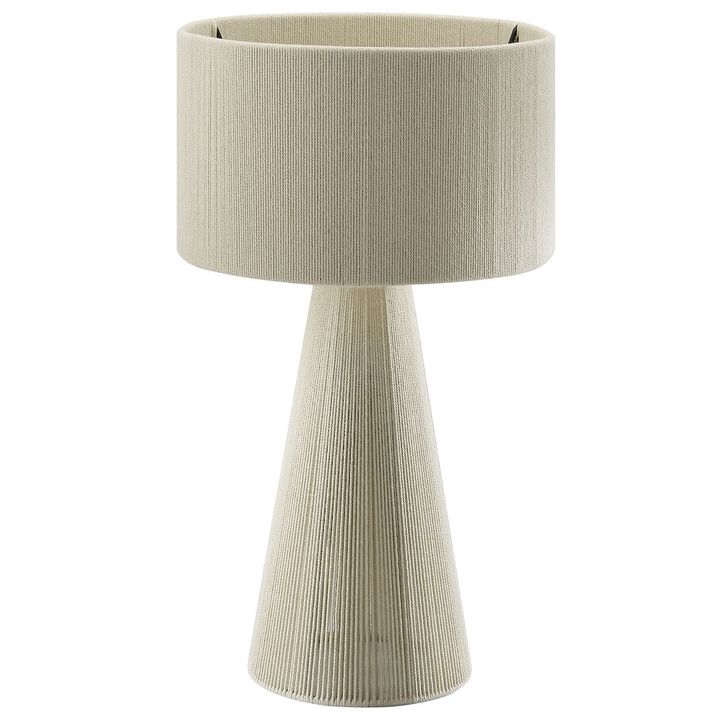 Gia Handwoven Cotton Thread Striped or Plain Table Lamp