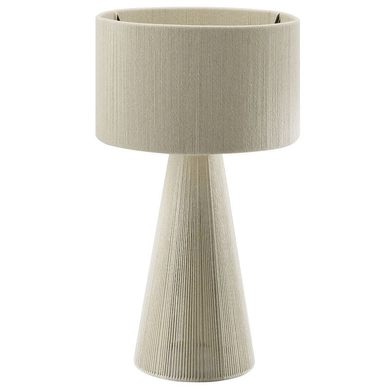 Gia Handwoven Cotton Thread Striped or Plain Table Lamp image number 0
