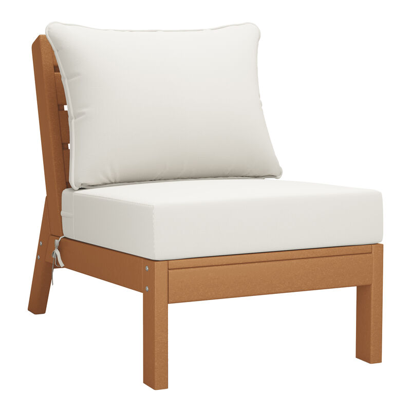 WestinTrends Outdoor Patio HDPE Sectional Sofa with Patio Cushions image number 4
