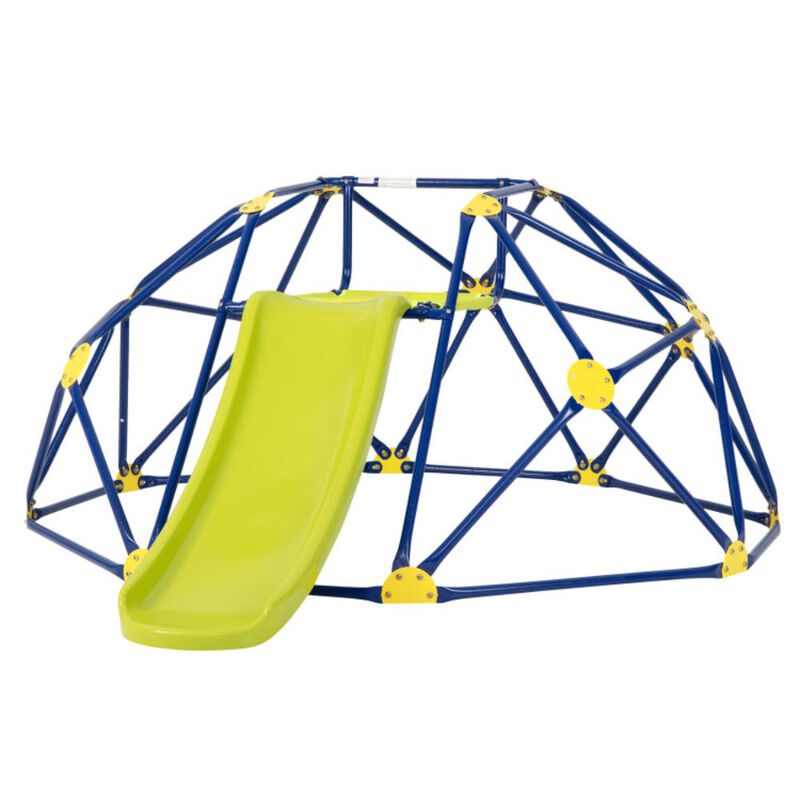 Hivvago Kids Climbing Dome with Slide and Fabric Cushion for Garden Yard