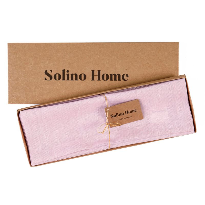 Solino Home 100% Pure Linen Placemats 14 x 19 Inch Set of 4 - Athena