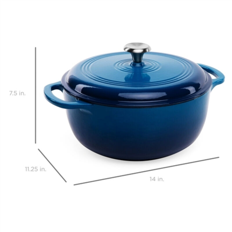 Enamel Cast Iron Dutch Oven for Kitchen Cooking and Baking