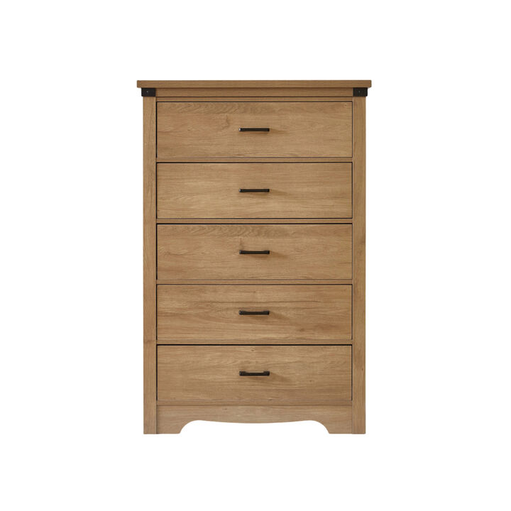 Boxkux Farmhouse 5 Drawer Chest