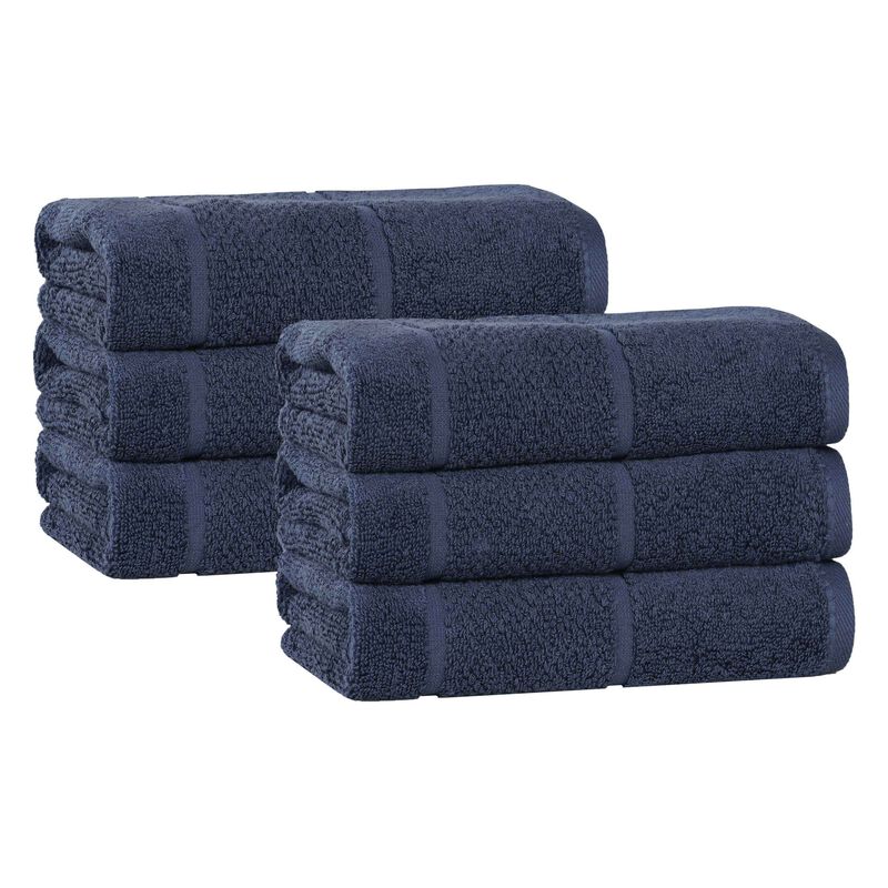 6 Piece Hand Towel Set in Viscose Cotton Blend with Textured Design image number 0