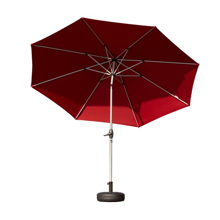 CLIHOME 9FT Outdoor Patio Umbrella with Push Button Tilt and Crank,UV Protection Waterproof Sun Umbrella(Base Not Included)