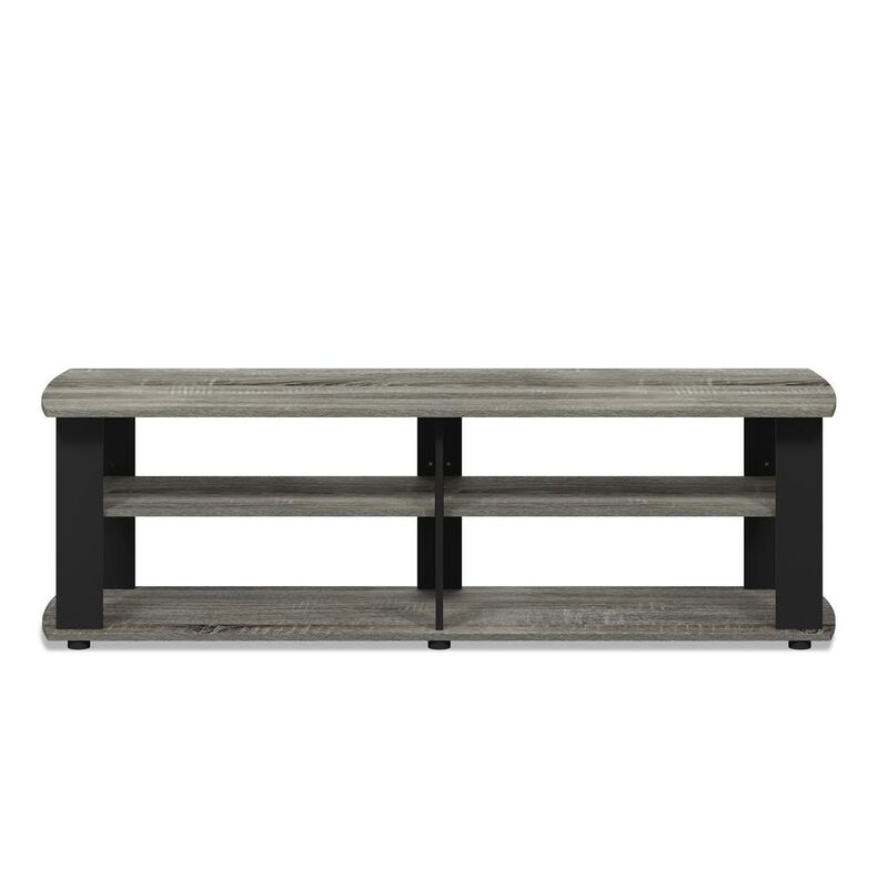 Furinno Nelly Entertainment Center TV Stand, French Oak/Black