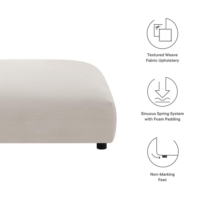 Solace Modular Upholstered Fabric Ottoman image number 3