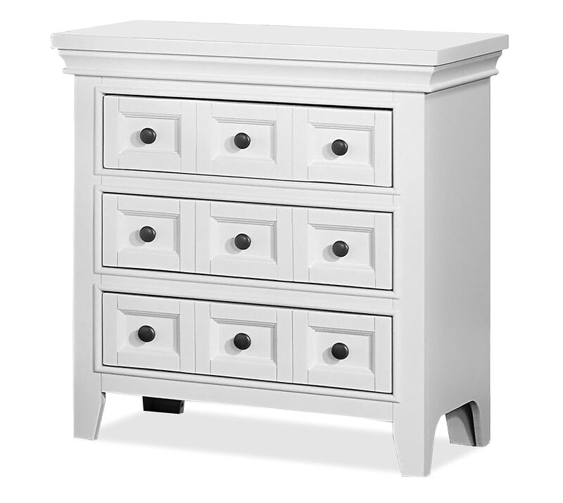 Streamdale Transitional Style White Color Solid Wood 1 Piece Nightstand Only