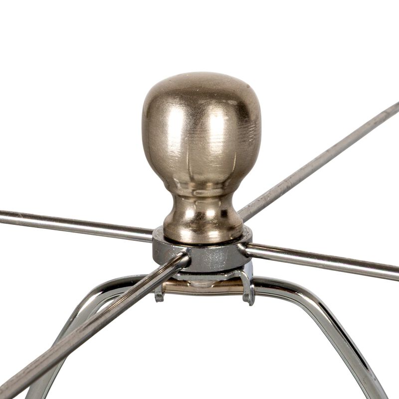 Stoneware Table Lamp with Sculpted Edge, Ivory Glaze image number 6