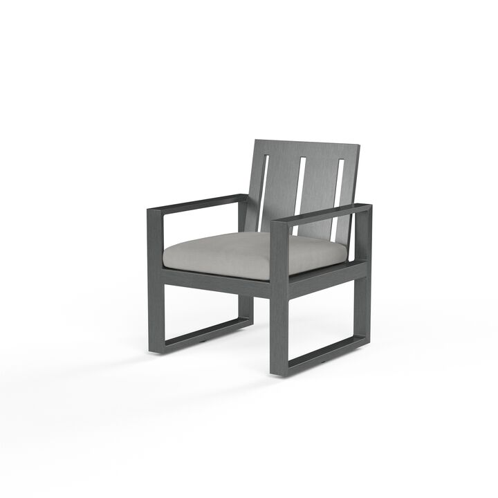 Redondo Dining Chair in Cast Silver, No Welt