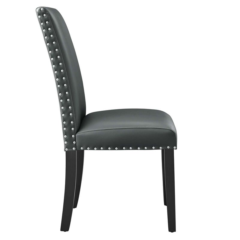 Parcel Dining Vinyl Side Chair-Benzara image number 2