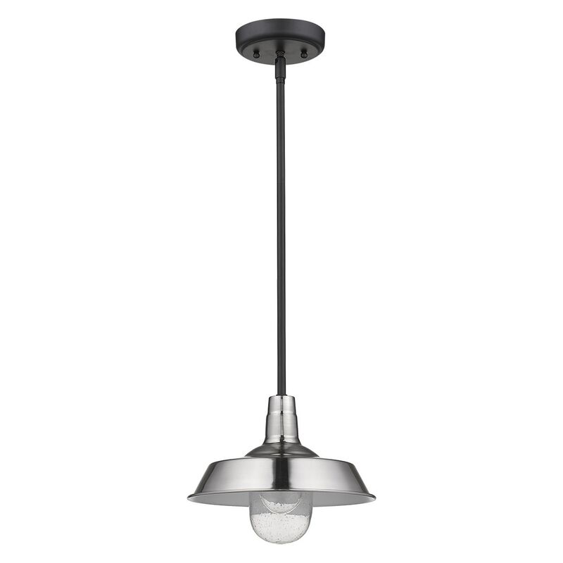 Hivvago Silver Shallow Plate Adjustable Pendant Light