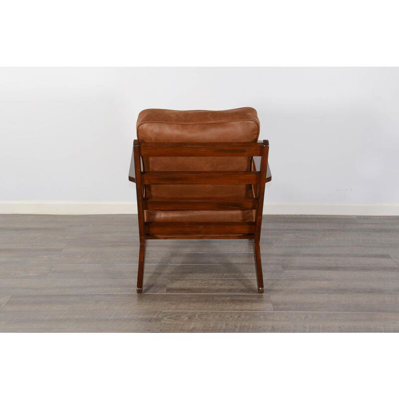 Sunny Designs Santa Fe Mahogany Accent Chair with Cushions in Dark Chocolate