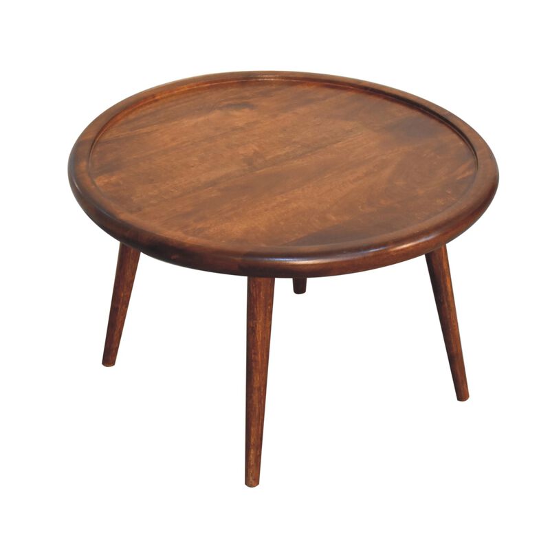Artisan Furniture Solid Wood Chestnut Plate Coffee Table