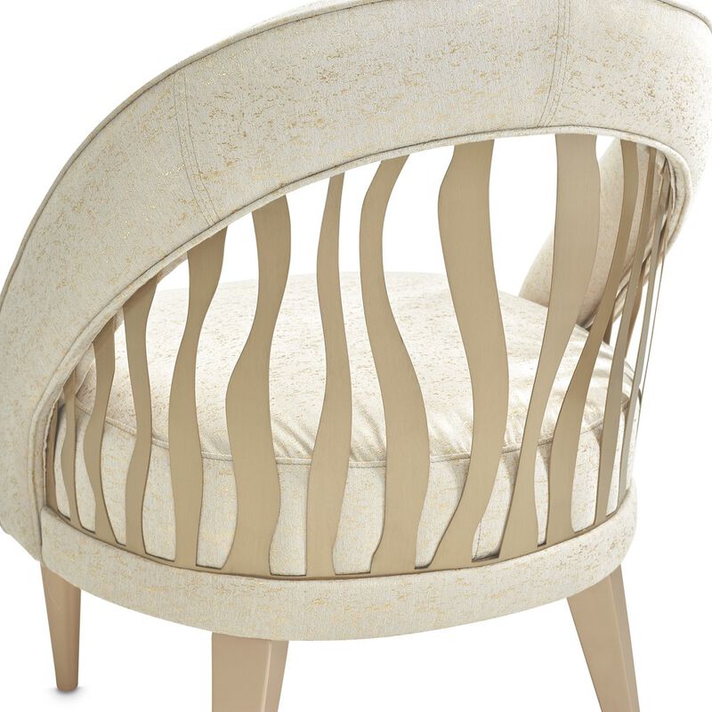 Michael Amini La Rachelle Flame Chair - Gold Rush/Champagne