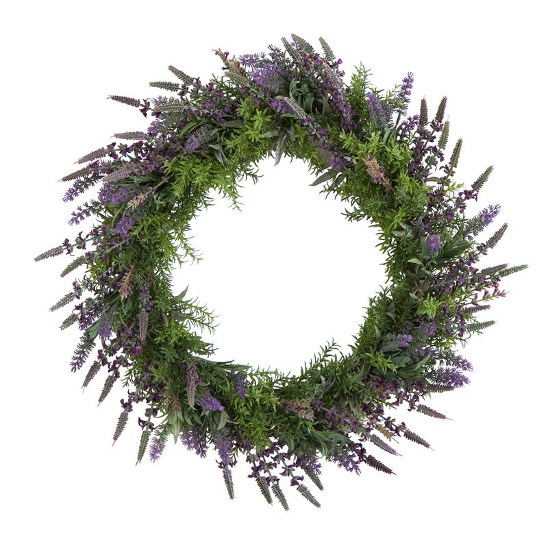 Hivvago 24" Lavender Artificial Wreath