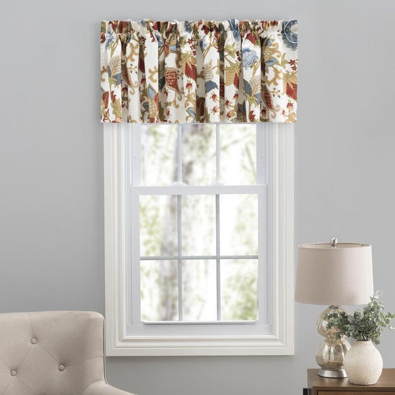 Ellis Cambridge Lined Jacquard Rod Pocket Window Valance