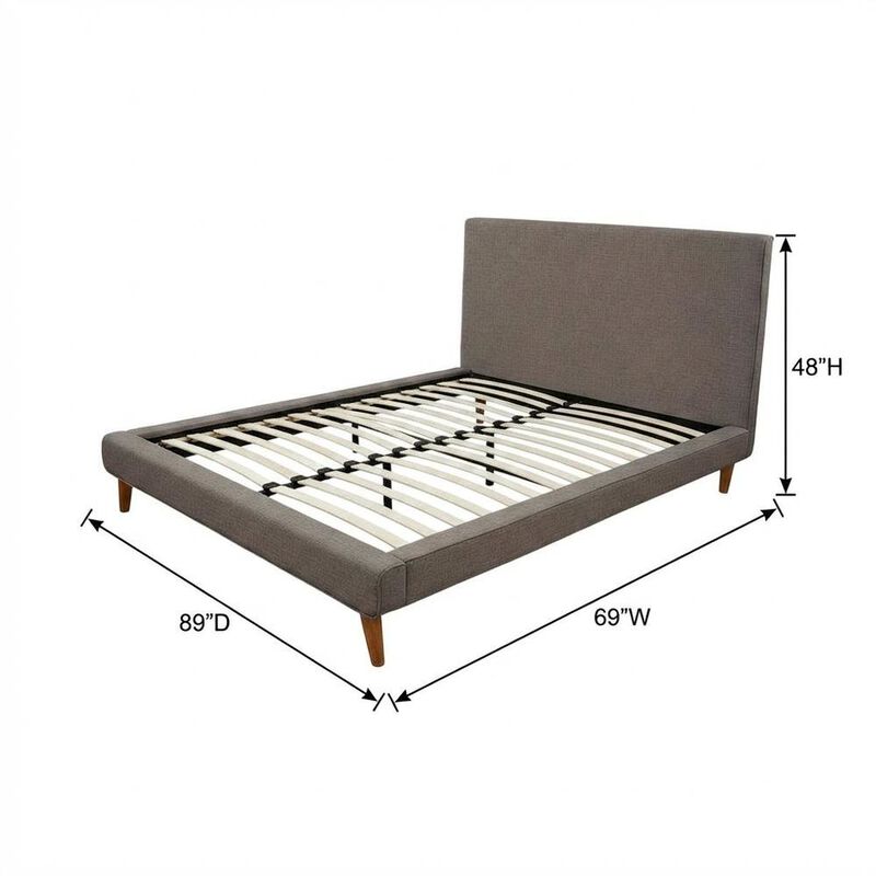 Alpine Furniture Britney Upholstered Platform Bed image number 3