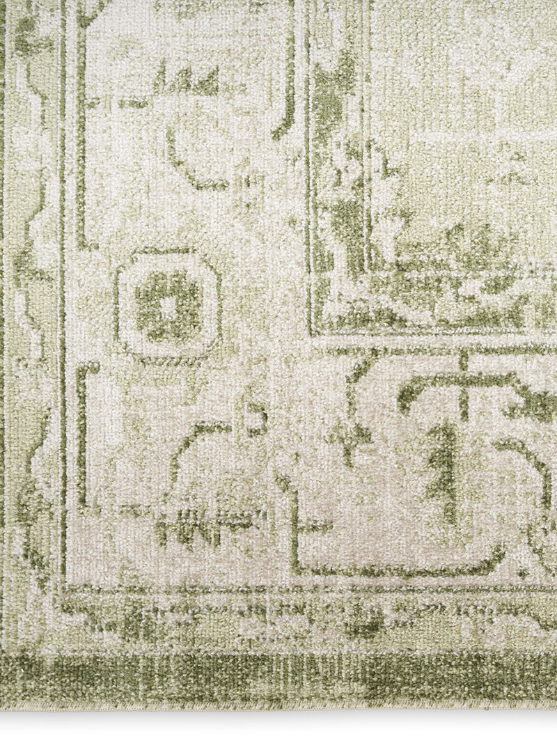 Astra Machine Washable ASW11 Ivory/Green 3'3" x 5' Rug