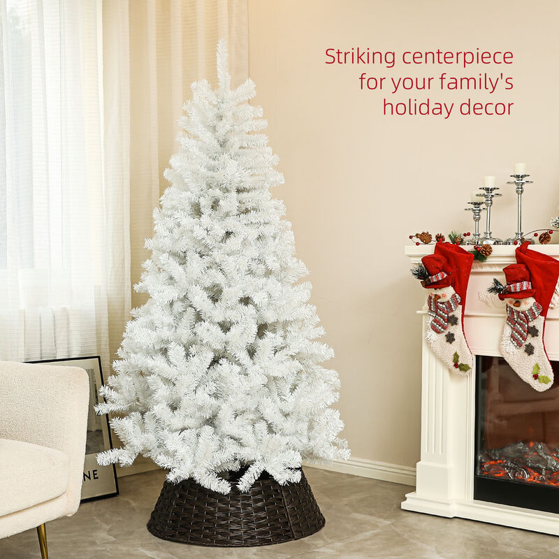 BreeBe 6 ft Artificial Christmas Tree Full Shape with 1000 Tips image number 3