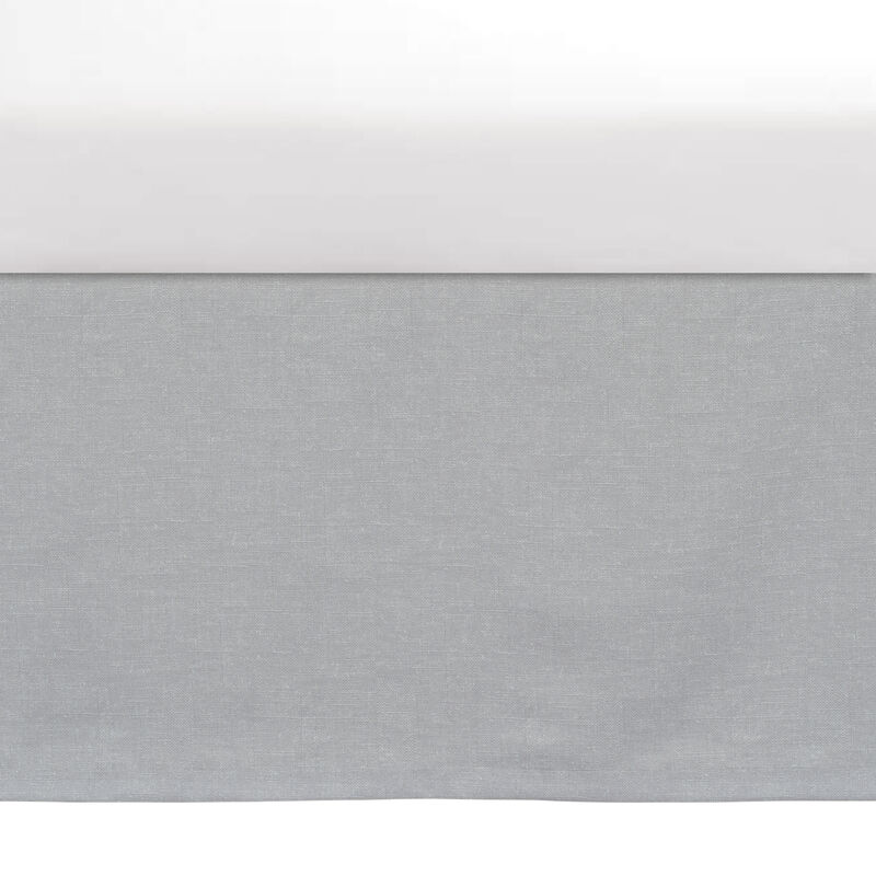 Printed Linen Textured Solid Crib Skirt Single